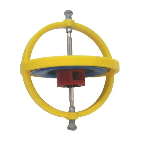 Gyroscope Toy Spinning Top Inertia Physics Science Replacement? Yellow & Red - Picture 1 of 6